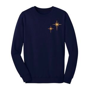 Whosits and Whatsits Peter Pan Second Star to the Right Crewneck Sweatshirt 3XL